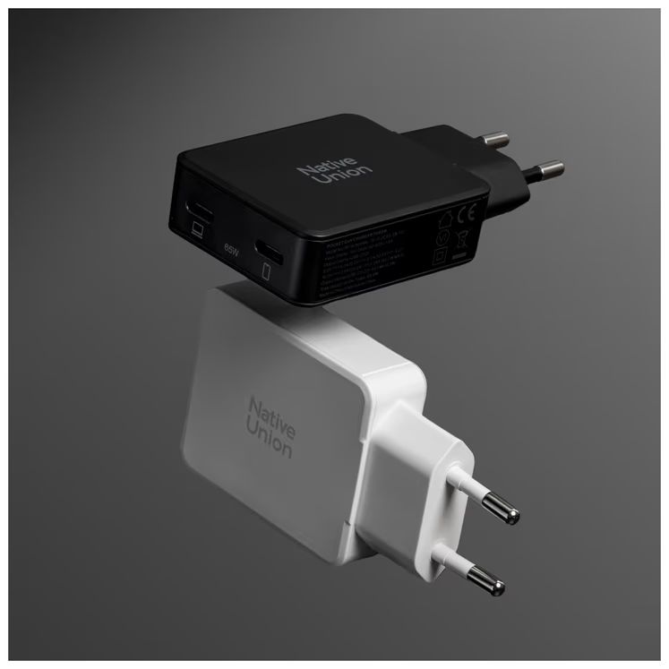 Native Union Pocket GaN Charger 2xUSB-C PD 65W Black