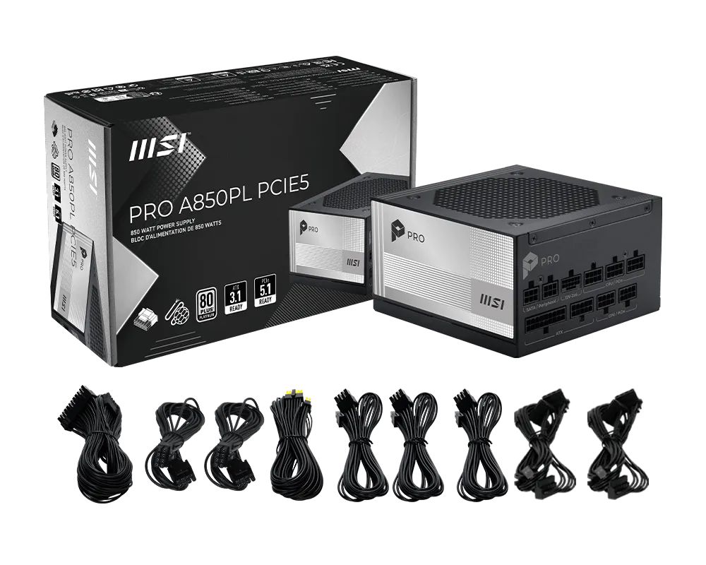 Msi 850W 80+ Platinum PRO A850PL PCIE5