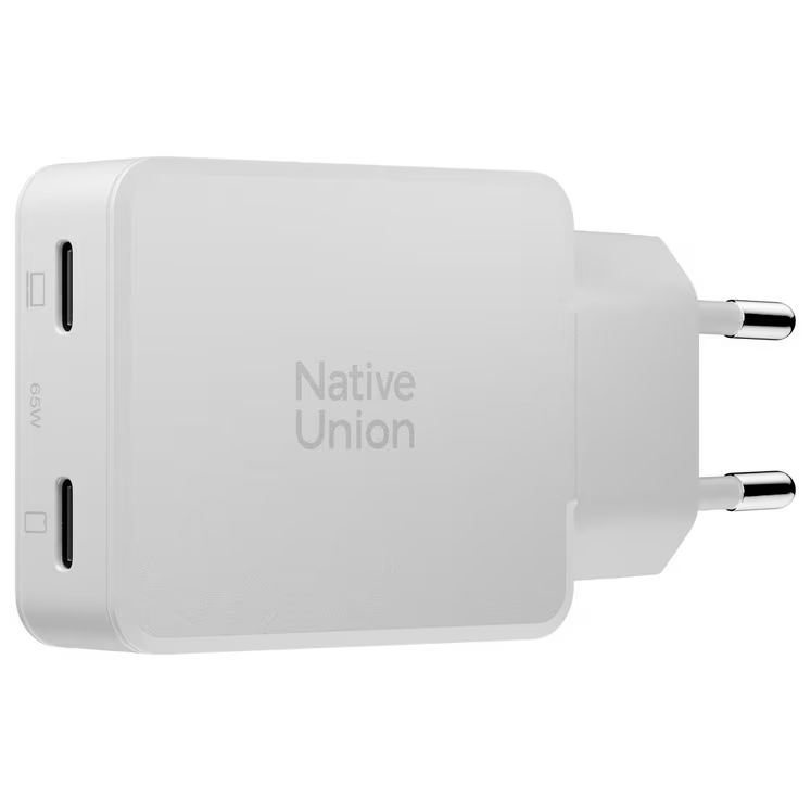 Native Union Pocket GaN Charger 2xUSB-C PD 65W White