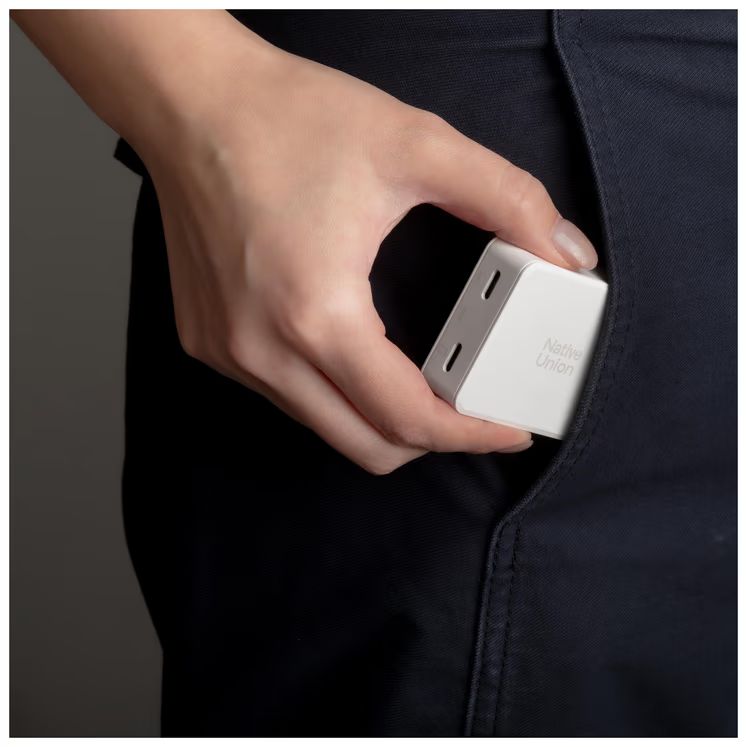 Native Union Pocket GaN Charger 2xUSB-C PD 65W White