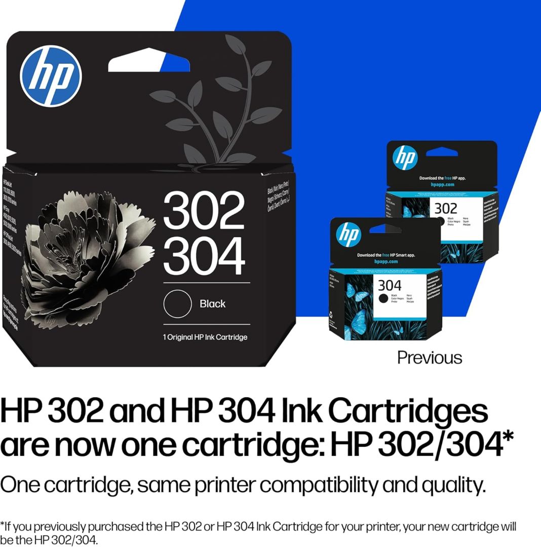 HP 302/304 Black tintapatron