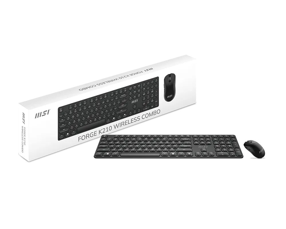 Msi FORGE K210 Wireless Keyboard Combo Black US