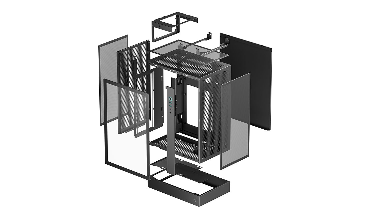 DeepCool CH170 Plus Tempered Glass Black