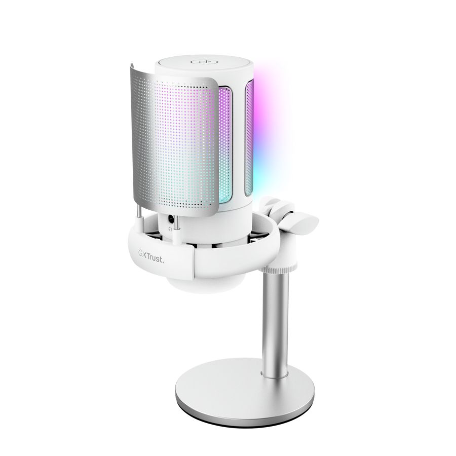 Trust GXT238W Auron Illuminated USB Gaming Microphone White/Grey