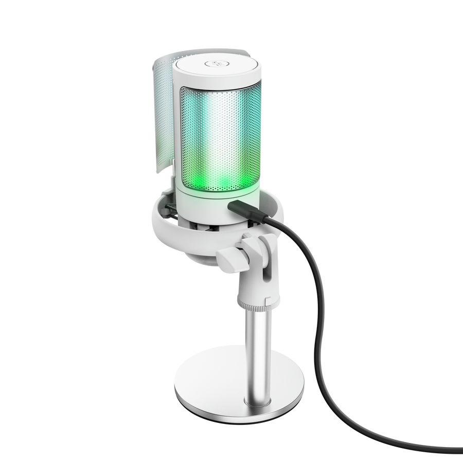Trust GXT238W Auron Illuminated USB Gaming Microphone White/Grey