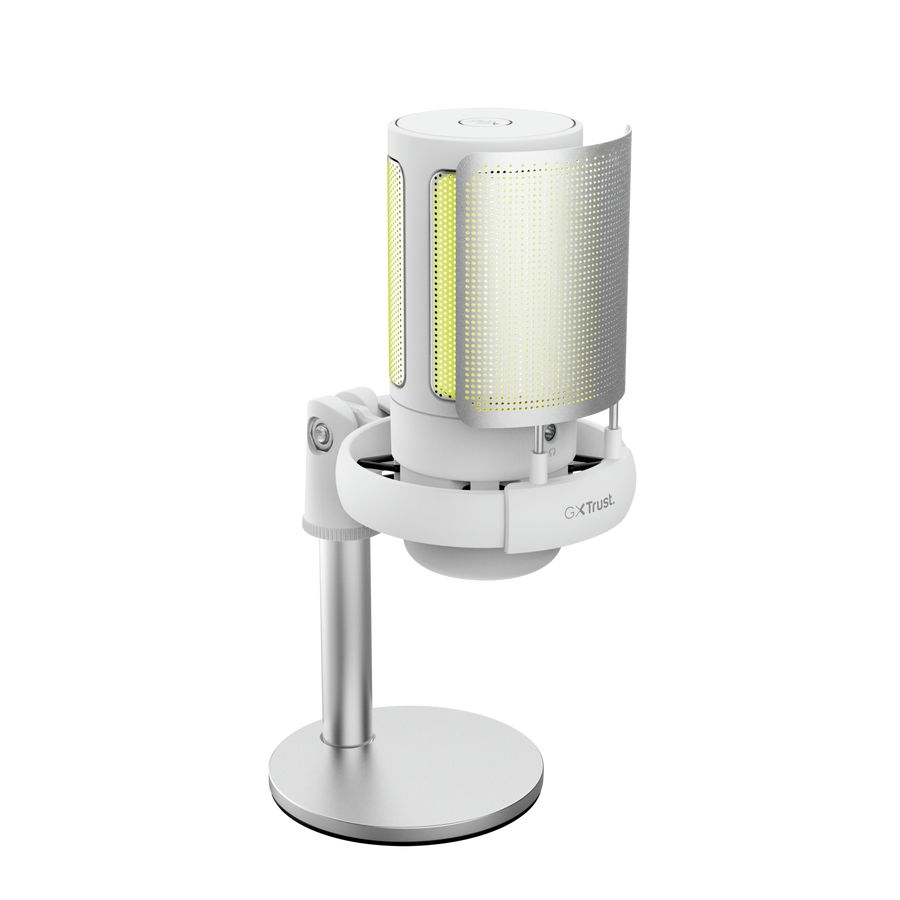Trust GXT238W Auron Illuminated USB Gaming Microphone White/Grey