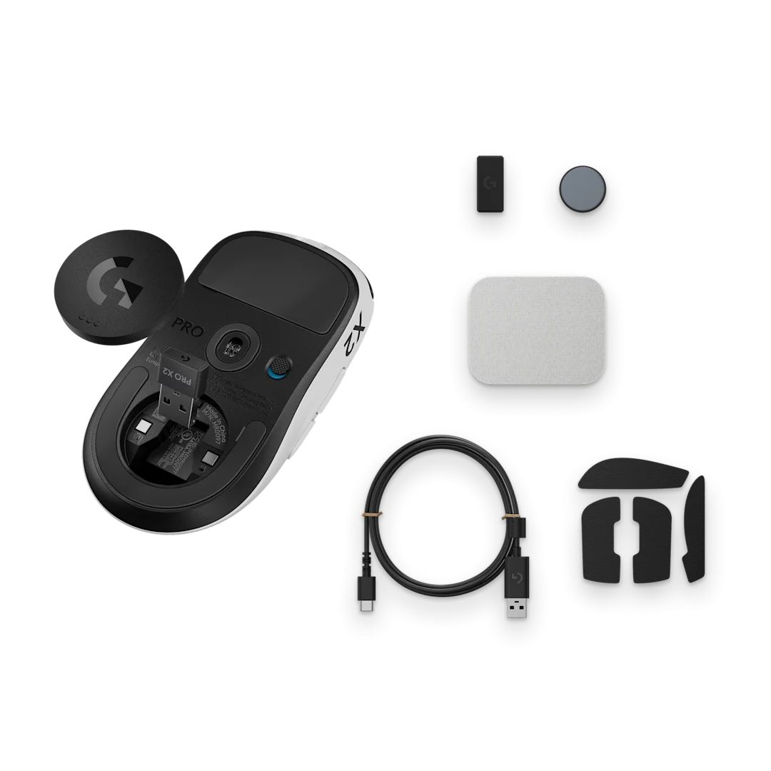 Logitech G Pro X2 Superstrike Wireless Gaming Mouse White/Black