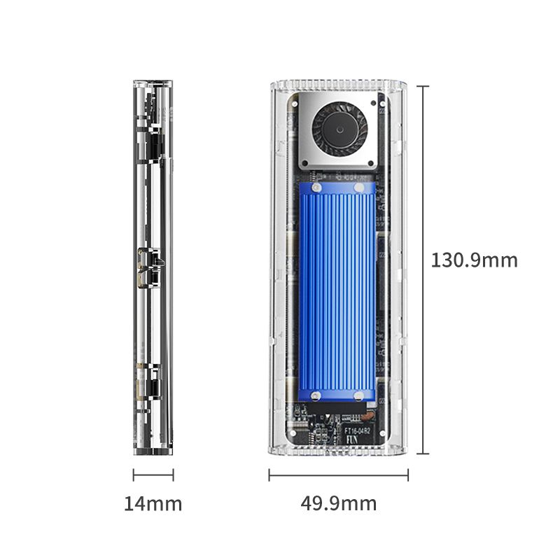 Orico TCM2-U4-BL USB4 M.2 NVMe SSD Enclosure Blue