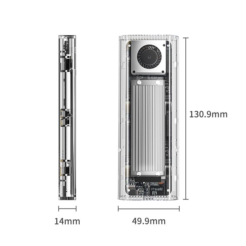 Orico TCM2-U4-SV USB4 M.2 NVMe SSD Enclosure Silver
