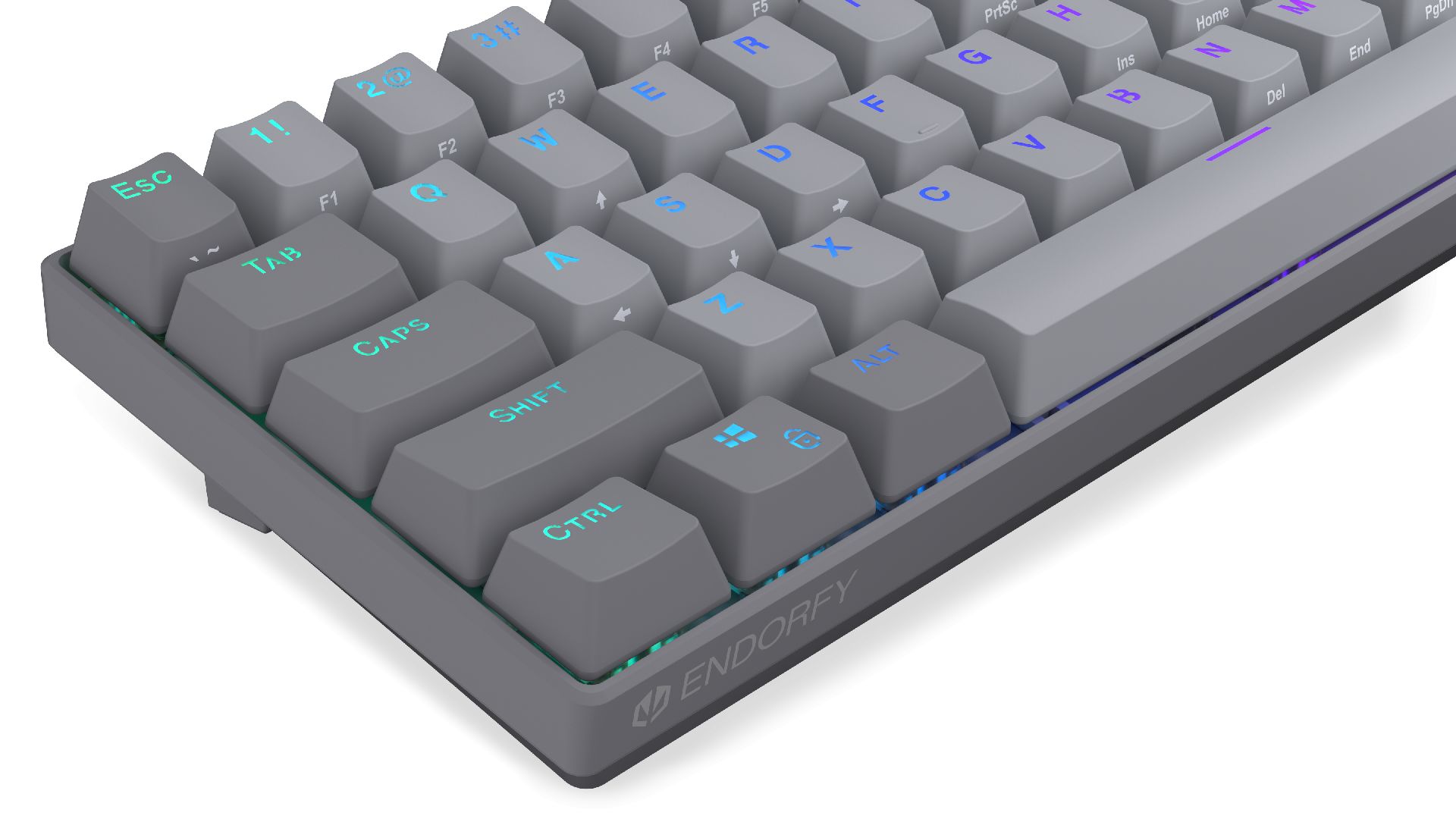 Endorfy Thock V2 Compact Red Switch Mechanical Keyboard Grey US