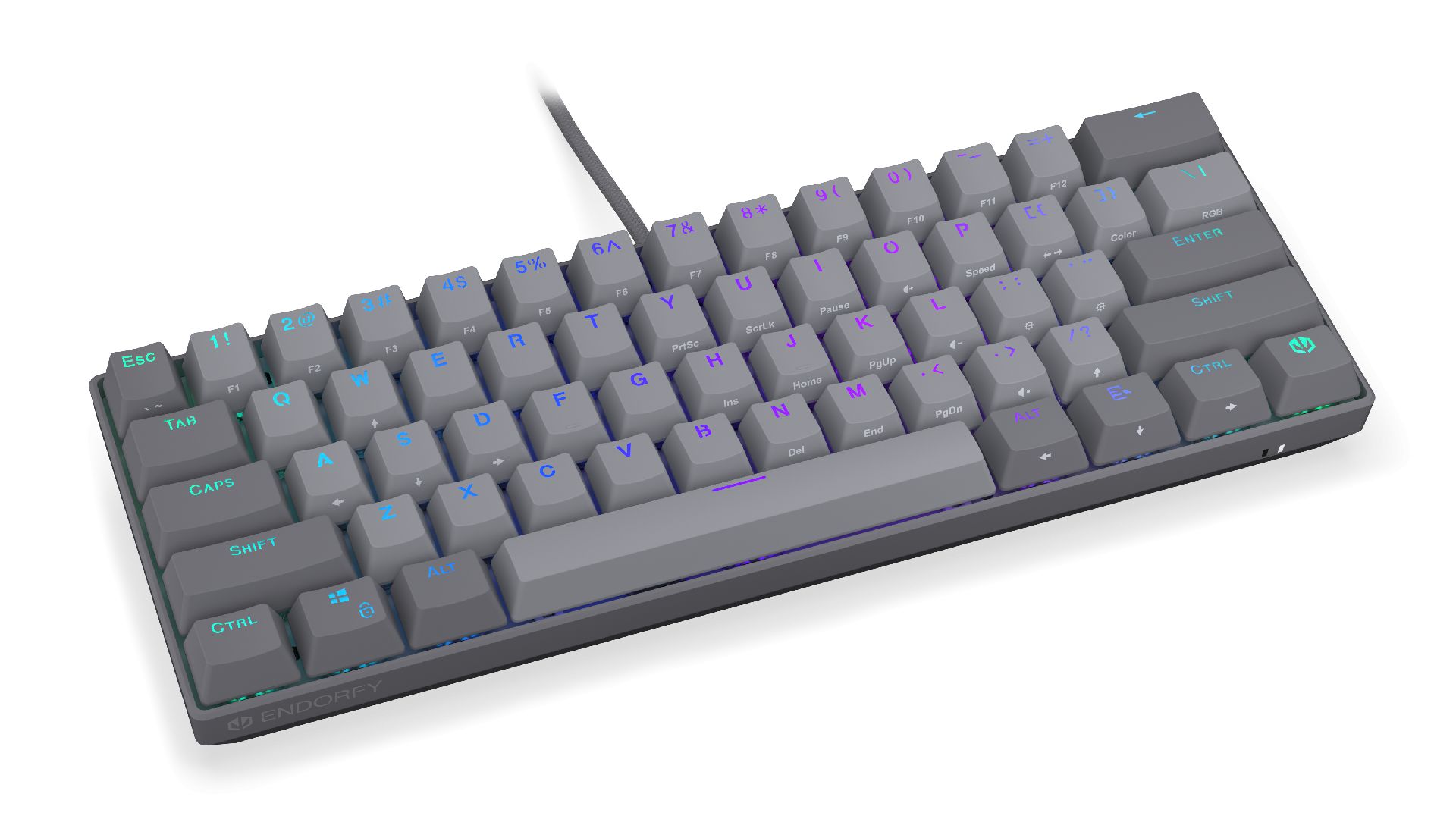Endorfy Thock V2 Compact Red Switch Mechanical Keyboard Grey US