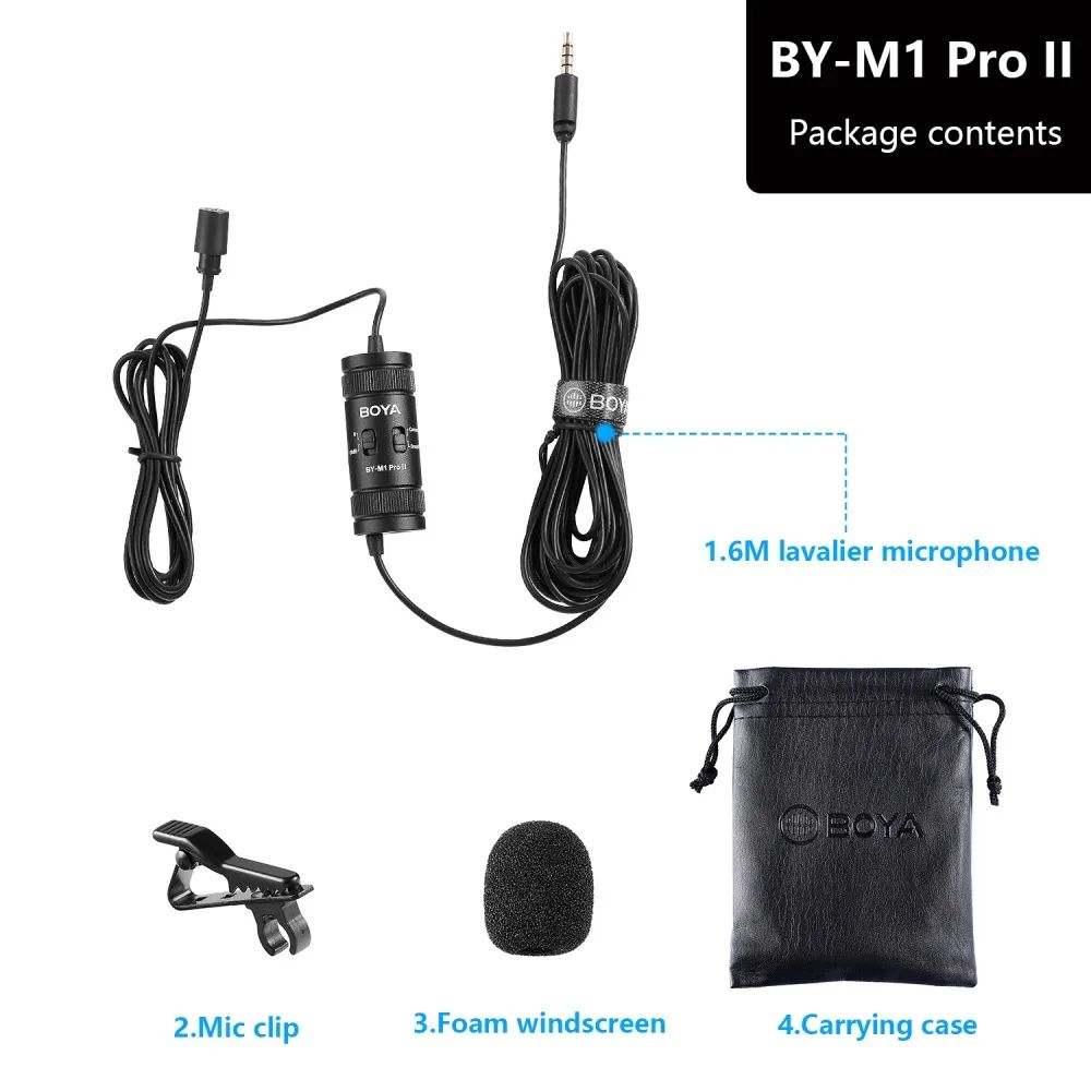 BOYA BY-M1 Pro II Microphone Black