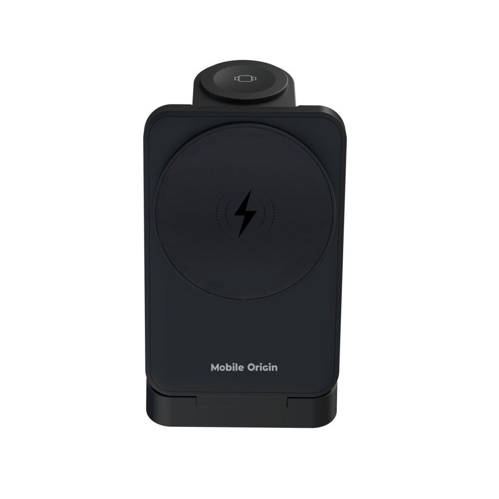 Mobile Origin 3in1 Foldable Charging Stand with light  PW28 Black