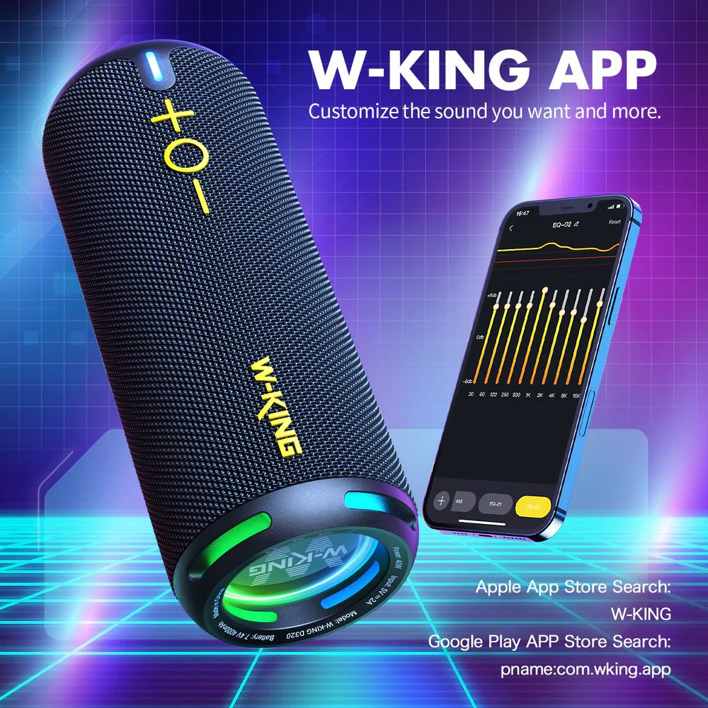 W-King D320 Bluetooth Speaker Black