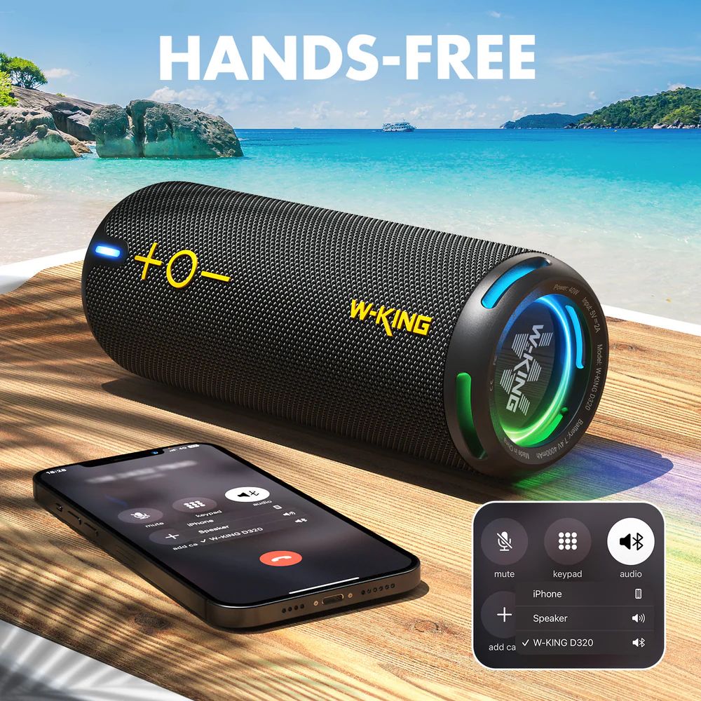 W-King D320 Bluetooth Speaker Black