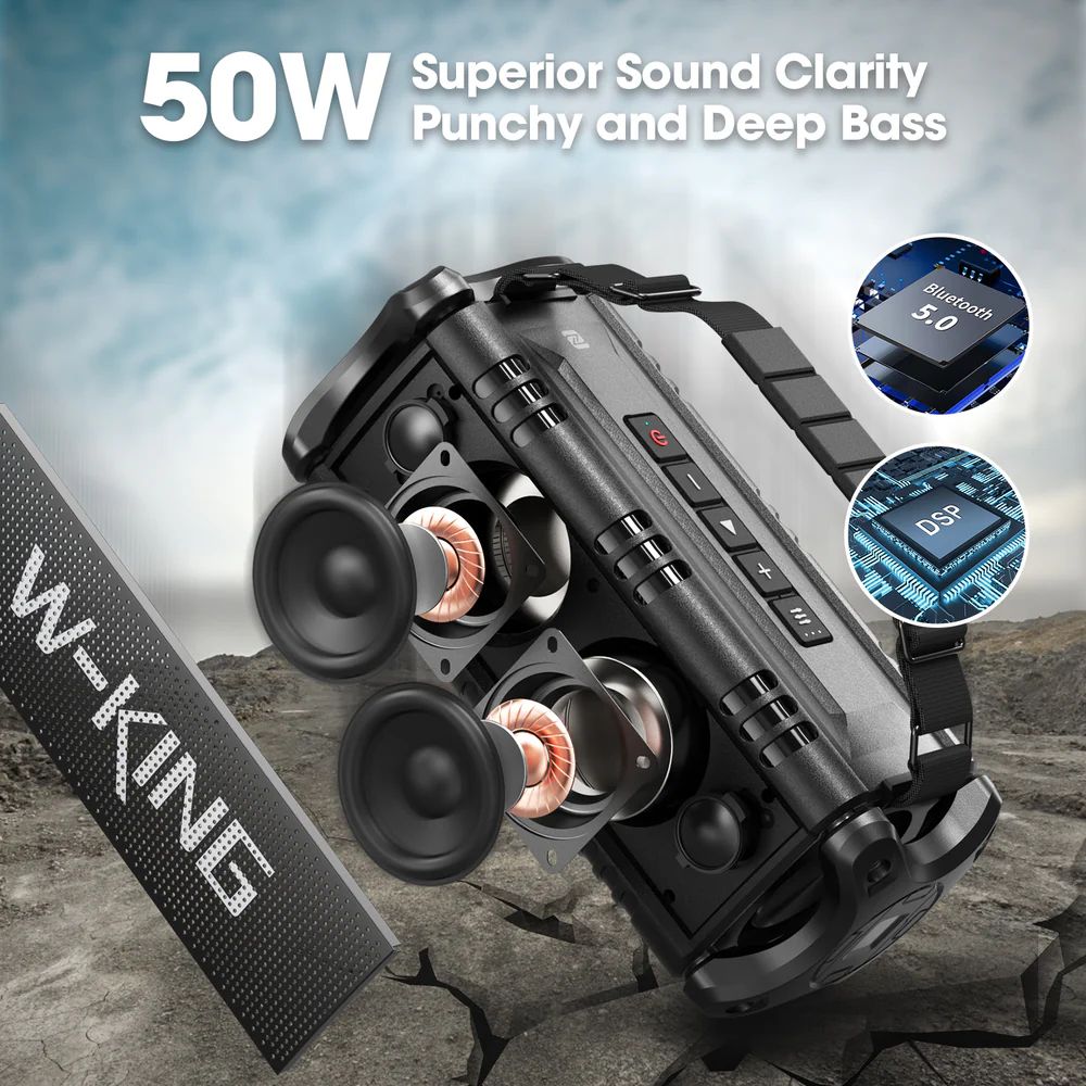 W-King D8 Bluetooth Speaker Black