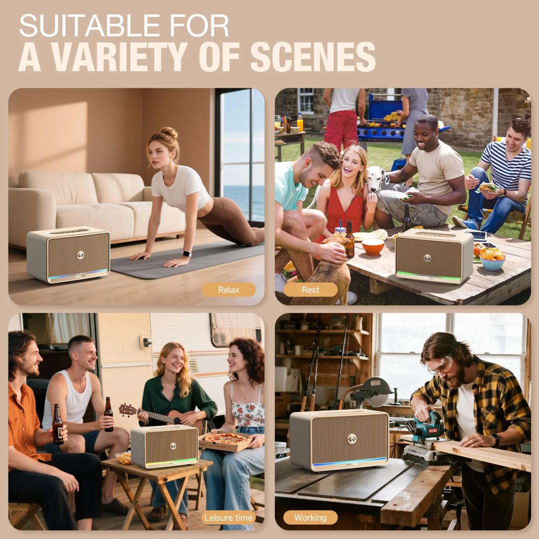 W-King H330 Bluetooth Speaker Cream
