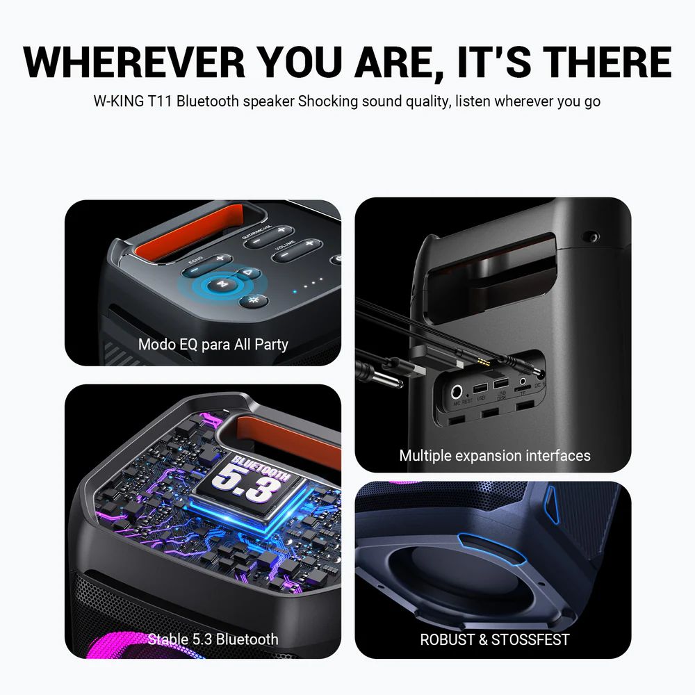 W-King T11 Bluetooth Speaker Black
