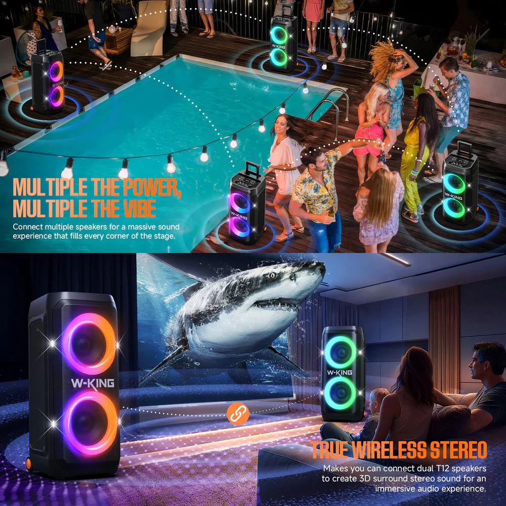 W-King T12 Bluetooth Speaker Black