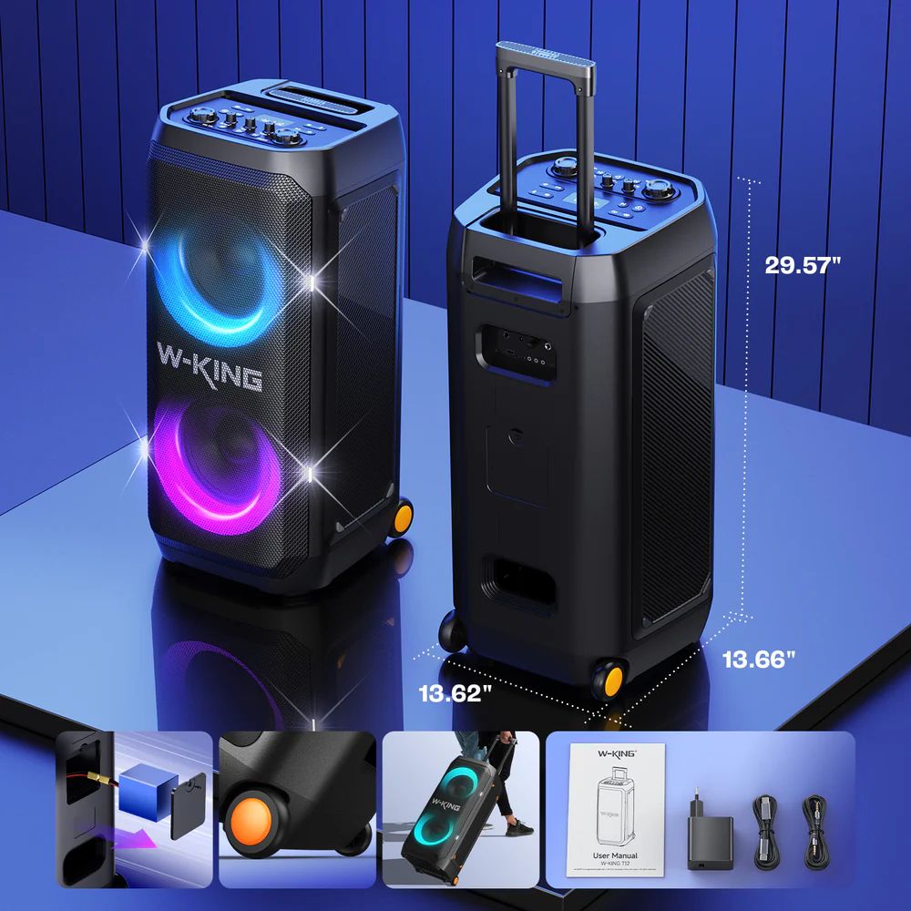 W-King T12 Bluetooth Speaker Black