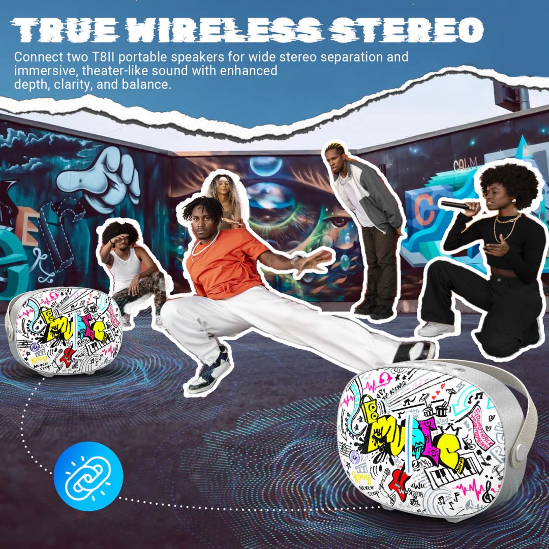 W-King T8 II Bluetooth Speaker Graffiti