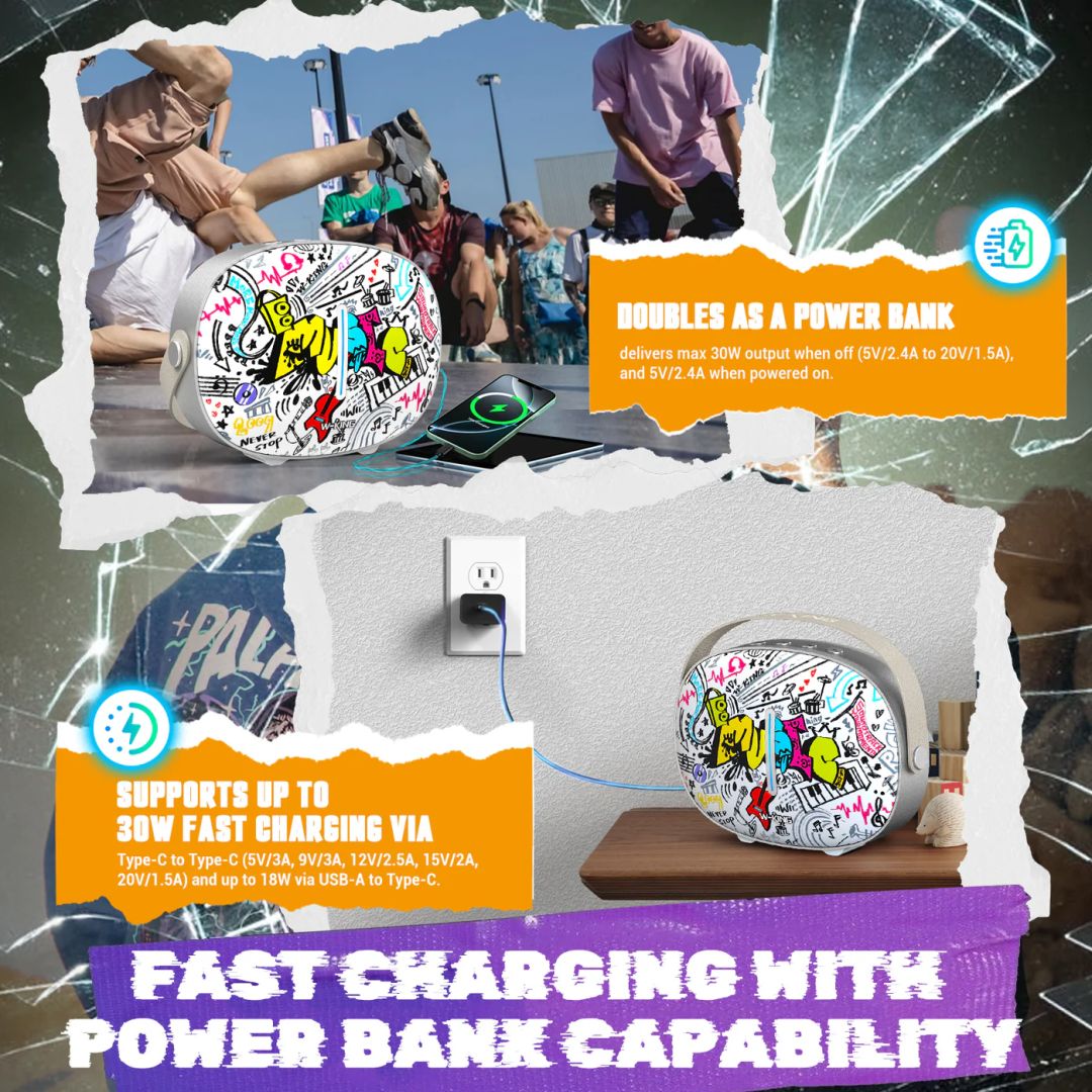 W-King T8 II Bluetooth Speaker Graffiti