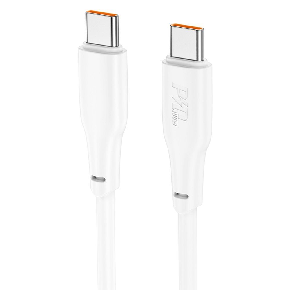 Hoco X93 Force 100W USB-C to USB-C charging data cable 2m White