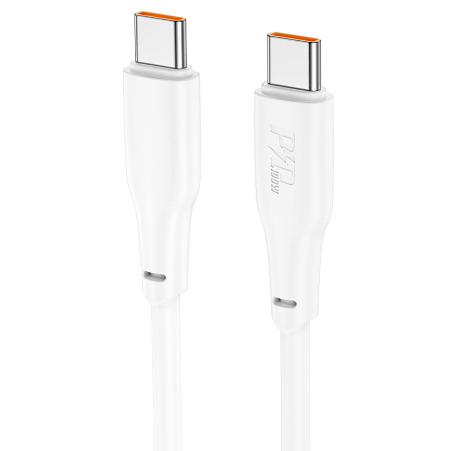 Hoco X93 Force 60W USB-C to USB-C charging data cable 1m White