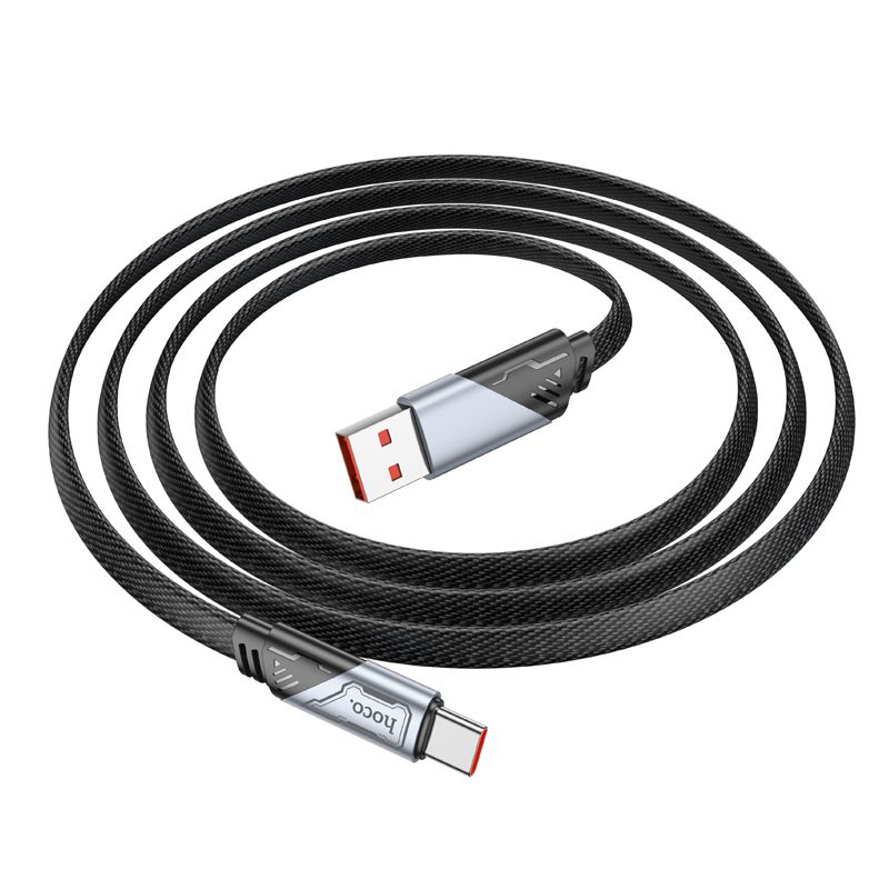 Hoco U119 5A Machine USB-A to USB-C charging data cable 1,2m Black