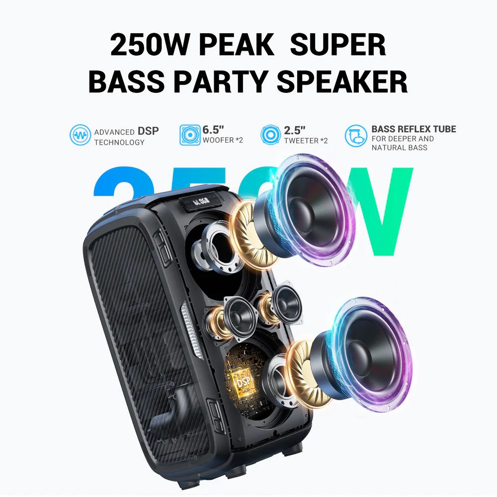 W-King T9 Pro Bluetooth Speaker Black