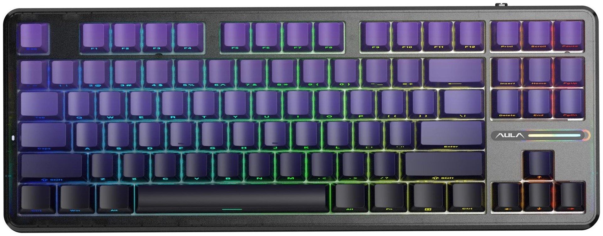 Aula F87 Pro Gasket Gaming Wireless Bluetooth Mechanical Keyboard Black/Purple US