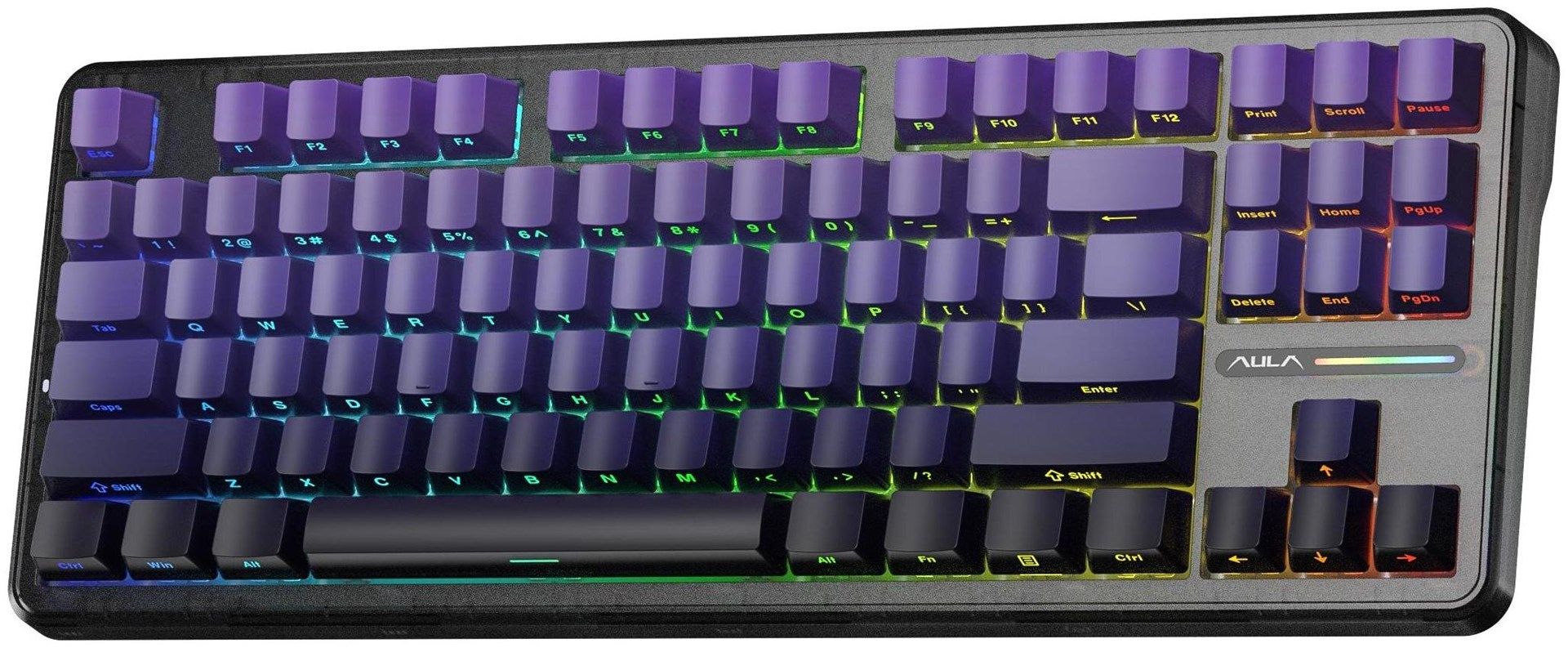 Aula F87 Pro Gasket Gaming Wireless Bluetooth Mechanical Keyboard Black/Purple US