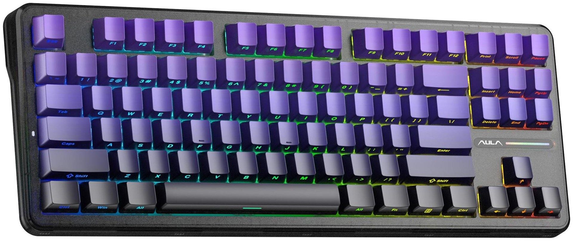 Aula F87 Pro Gasket Gaming Wireless Bluetooth Mechanical Keyboard Black/Purple US
