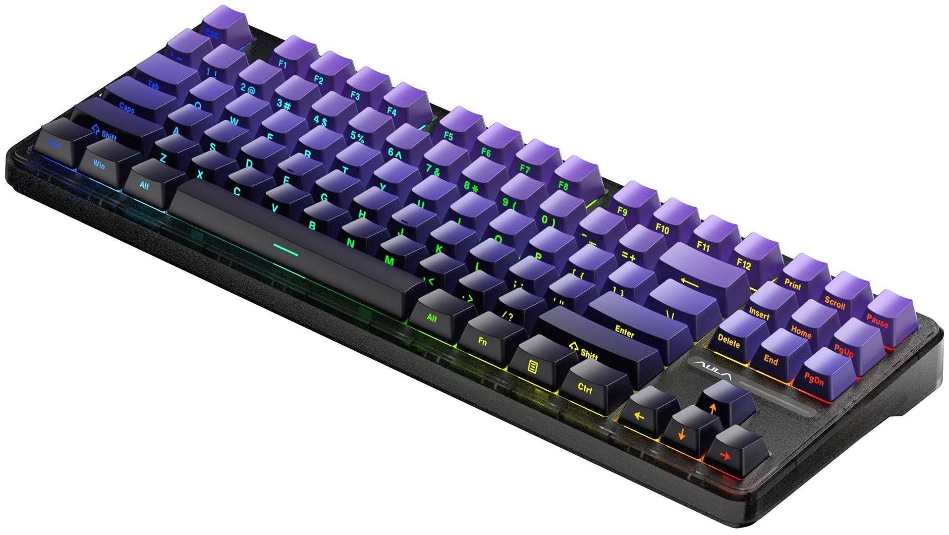 Aula F87 Pro Gasket Gaming Wireless Bluetooth Mechanical Keyboard Black/Purple US