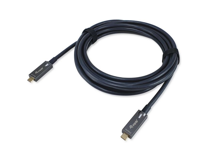 EQuip USB-C to C USB 3.2 Gen 2 10Gbps PD 60W 8K 60Hz Active Optical Cable 5m Black