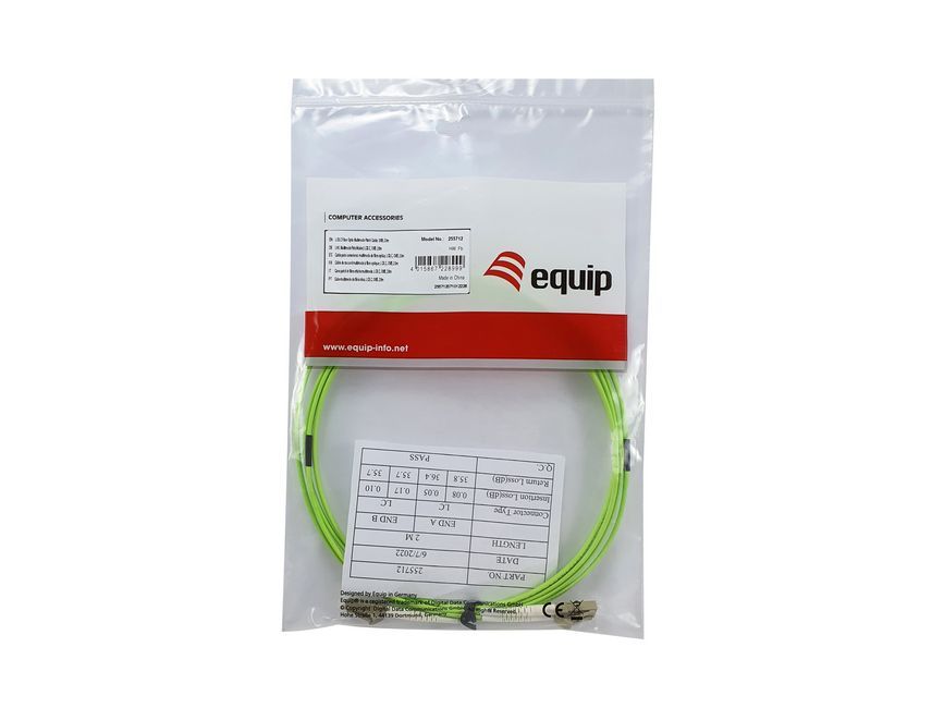 EQuip LC to LC Fiber Optic Patch Cable 2m Green