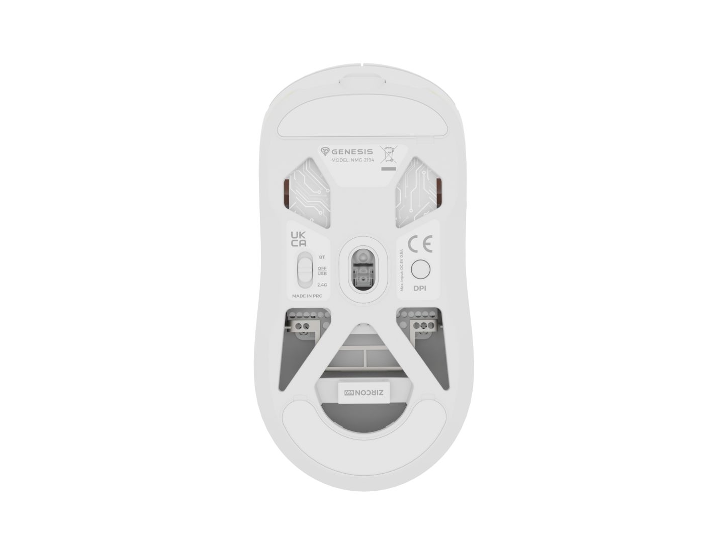 Genesis Zircon 660 Pro Wireless Bluetooth Gaming Mouse White
