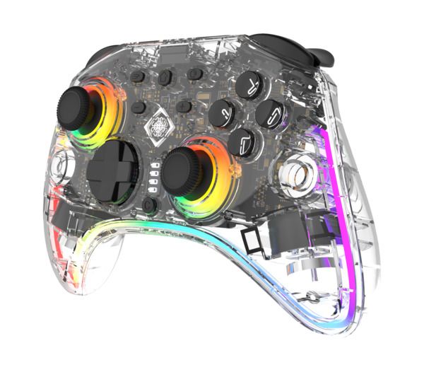 Deltaco GAM-198-T RGB Bluetooth Gamepad Transparent