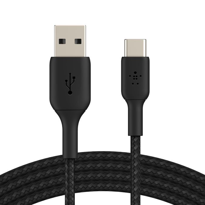Belkin Braided USB-C to USB-A Cable 2m Black 