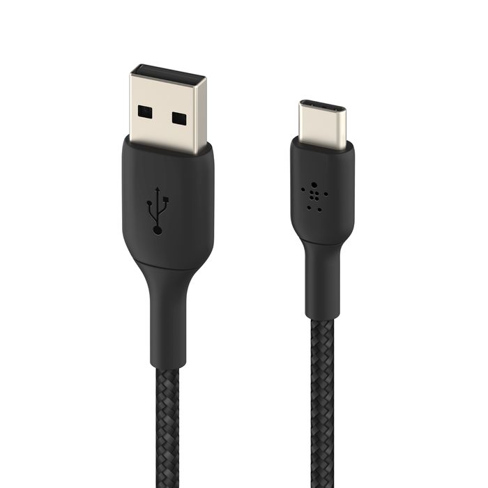 Belkin Braided USB-C to USB-A Cable 2m Black 
