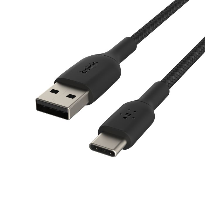 Belkin Braided USB-C to USB-A Cable 2m Black 