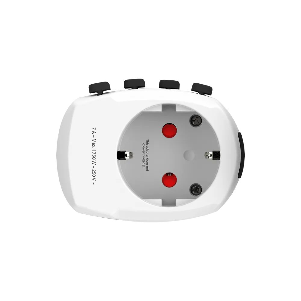 SKROSS World Travel utazóknak földelt Adapter White