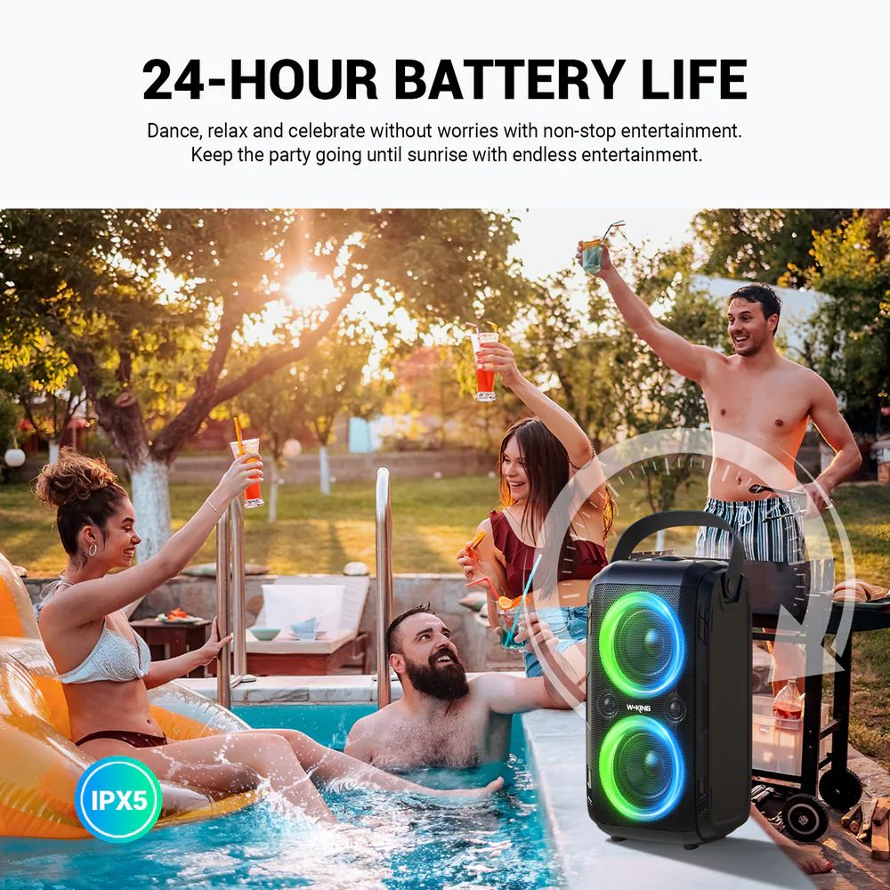 W-King T9-2 Bluetooth Speaker Black 