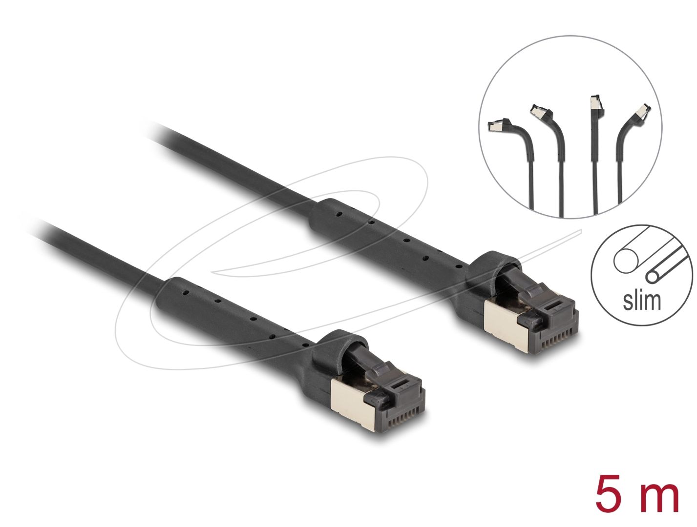 DeLock CAT6A U-FTP Patch Cable 5m Black