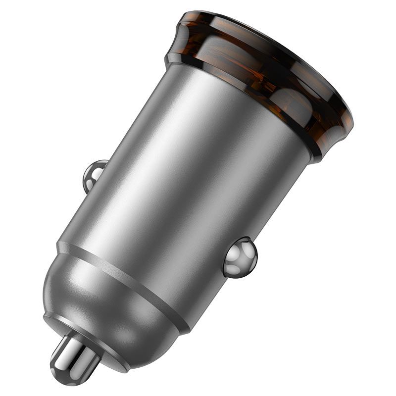Hoco NZ16A Rigorous Car Charger 43W Metal Grey