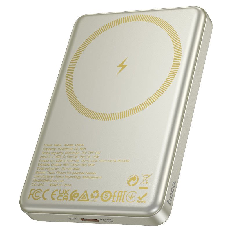 Hoco Q26A Joy 10000mAh PowerBank Titanium Gold