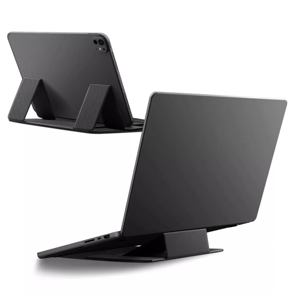 Spigen LD201-S8 Slim Fold Non Adhesive Laptop Stand Black