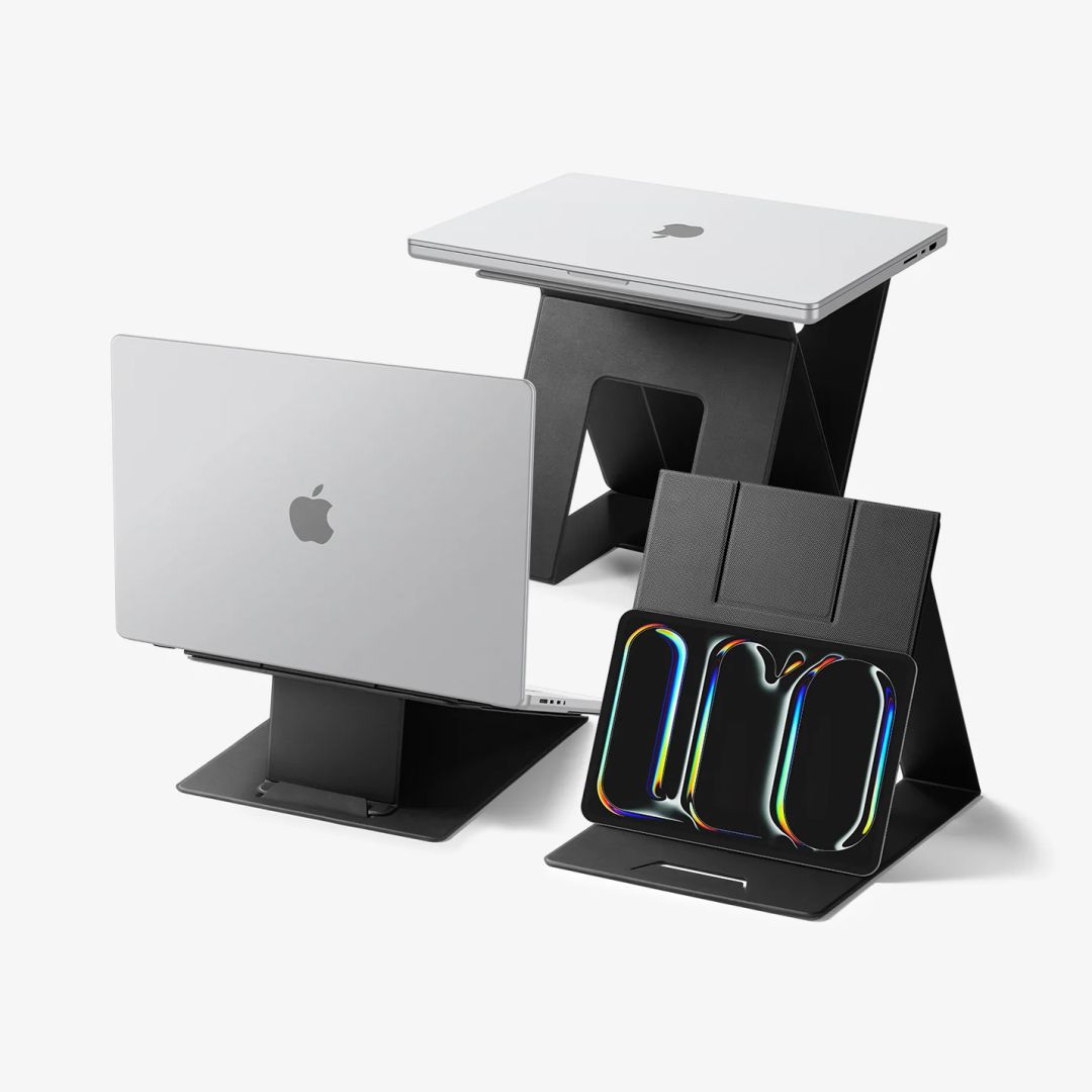 Spigen LD201-S10 Slim Fold Non Adhesive Laptop Stand Black