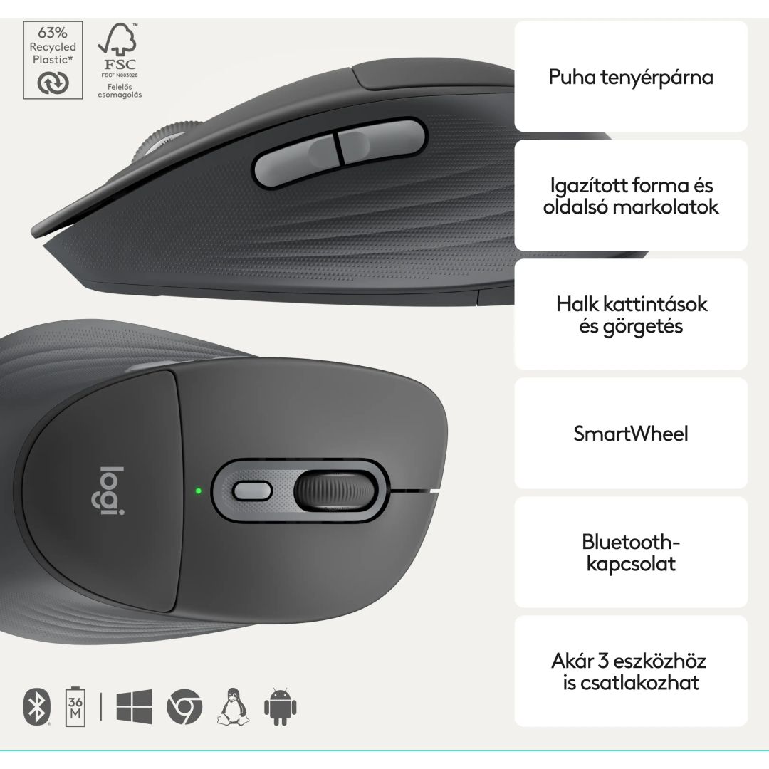 Logitech MK880 Signature Comfort Plus keyboard Combo Black HU