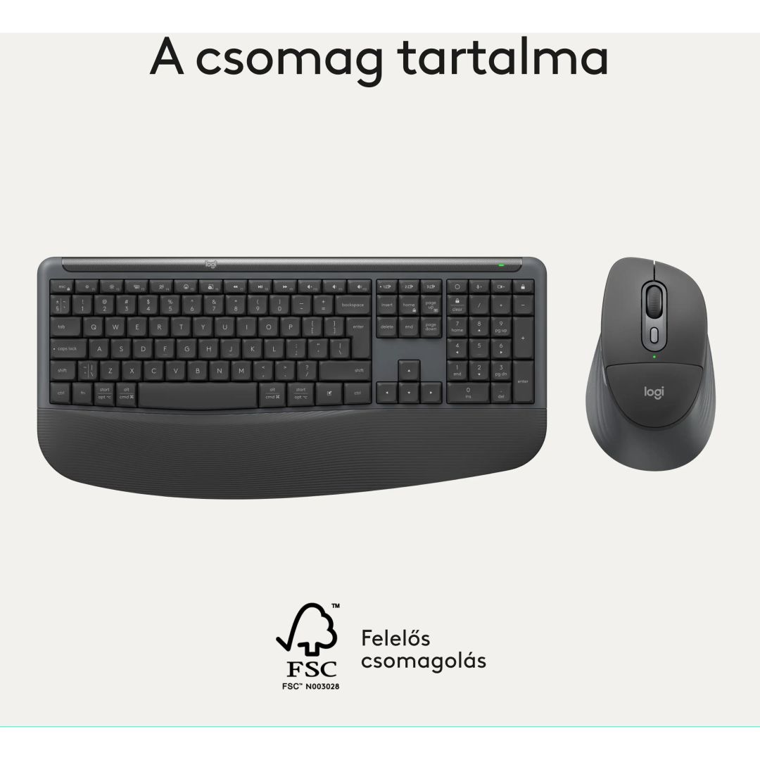 Logitech MK880 Signature Comfort Plus keyboard Combo Black HU